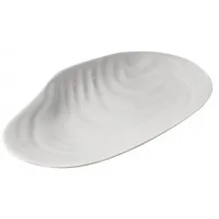 Plate “Mediter” for presentations  porcelain , L=25, B=14cm  white, matte