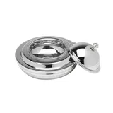 Икорница с емкостью для льда и крышкой сталь нерж.,стекло 180мл D=11,H=15,L=19см металлич.,прозр.