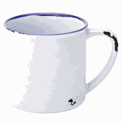 Кружка «Эйвбери блю» керамика 280мл ,L=11см белый,синий