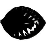 Блюдо «Кунстверк» лист фарфор ,H=16,L=201,B=146мм черный