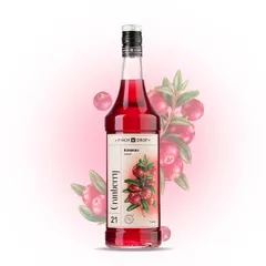 Сироп «Клюква» Pinch&Drop стекло 1л D=85,H=330мм красный