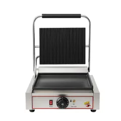 Гриль контактный CP-CG34FT сталь нерж.,чугун ,H=22,L=41,B=43см 2,2Квт серебрист.,черный