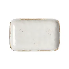 Блюдо для подачи «Фенхель» фарфор ,H=28,L=204,B=130мм белый