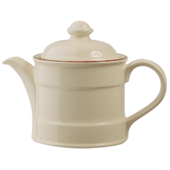 Чайник заварочный «Кларет» фарфор 430мл D=10,H=11,L=18см бежев.,бордо