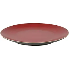 Plate “Lava” ceramics D=21.5cm red,black