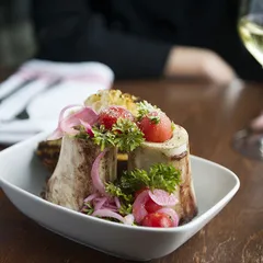 Блюдо «Клаб» прямоугольное фарфор ,H=35,L=190,B=130мм белый, изображение 3