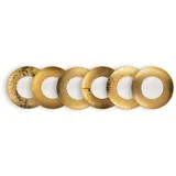 Тарелка «Дэрас Голд» в ассортименте набор[6шт] фарфор D=290,H=35мм белый,золотой