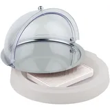 Поднос фуршетный на подставке с охладительным элементом, без крышки пластик,сталь нерж. D=38/44,H=6с