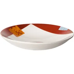 Салатник «Зен» фарфор 250мл D=150,H=35мм белый,оранжев., изображение 2