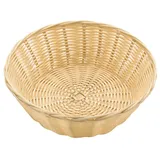 Корзина для хлеба плетеная полиротанг D=20,H=7см бежев.