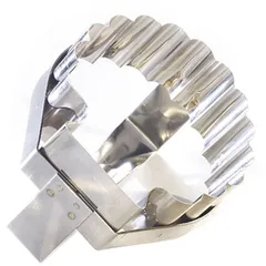 Pastry cutter corrugated “Sink”  stainless steel , L=12.5, B=12cm