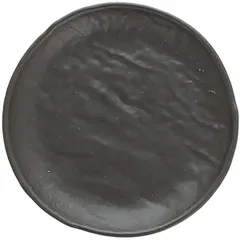 Plate “Vulcania” for butter  porcelain  D=10cm  black