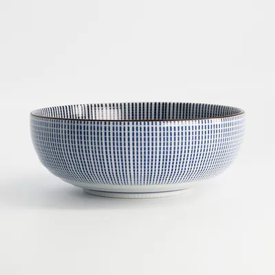 Салатник «Сендан» фарфор 0,9л D=178,H=66мм голуб.,белый, изображение 3