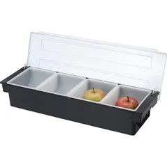 Контейнер для фруктов и специй «Проотель» 4 отделения с крышкой абс-пластик,полипроп. ,H=9,L=50,B=16, изображение 2