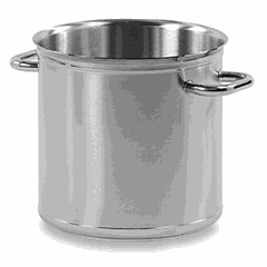 Кастрюля без крышки с ручками сталь нерж. 36л D=36см металлич.