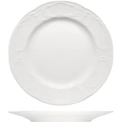 Plate “Mozart” small  porcelain  D=240, H=27mm  white