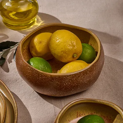 Салатник «Эггшелл Нейчер» фарфор 1,3л D=196,H=80мм коричнев., изображение 5