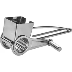 Rotary cheese grater  stainless steel , H=7, L=20, B=10cm  metallic.