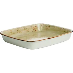 Baking dish "Kraft Green"  porcelain , H=60, L=355, B=305mm  green.