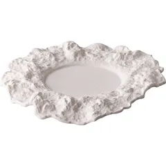 Plate “Ro Design Bai Erbisi” for presentations  ceramics  D=25.5 cm  white, matte