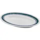 Блюдо «Риалто» овальное стекло 150мл ,H=28,L=220,B=140мм белый,зелен., изображение 2