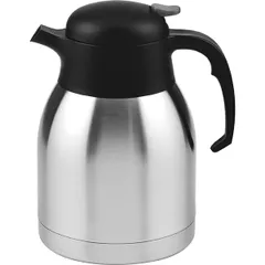Термос д/кофе и чая красная кнопка сталь,пластик 1,5л ,H=22,L=16,8,B=13,6см серебрист.,черный