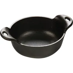 Portion frying pan cast iron D=130,H=45,L=170mm black