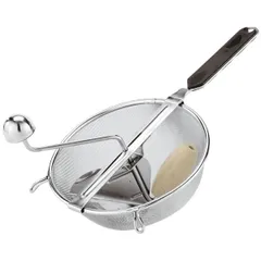 Sieve for rubbing vegetables with handle  stainless steel, abs plastic  D=20, H=19, L=37, B=20.5 cm  metal.