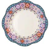 Тарелка «Анемон Эбе» мелкая кост.фарф. D=26,5см белый,разноцветн.