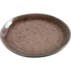 Plate “Pure” ceramics D=205,H=20mm brown.