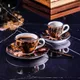 Блюдце «Аида» с декором фарфор D=12см коричнев., изображение 3