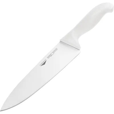 Нож поварской сталь,пластик ,L=405/260,B=55мм белый,металлич.