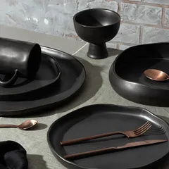 Тарелка «Шейд» керамика D=260,H=15мм черный, изображение 3