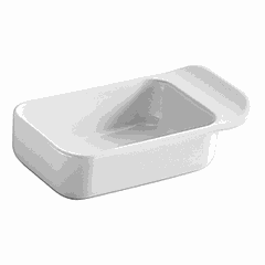 Dish "Bistro" deep  porcelain 150ml ,H=40,L=135,B=75mm white