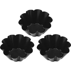 Форма для выпеч.бриошей (теперь 04147335)[3шт] сталь,антиприг.покр. D=8см черный