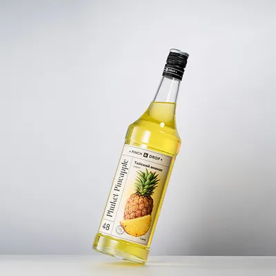 Сироп «Тайский Ананас» Pinch&Drop стекло 1л D=85,H=310мм желт., Состояние товара: Новый, Вкус: Ананас, Материал: Стекло, Объем по данным поставщика (мл): 1000, изображение 3