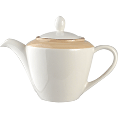 Teapot “Chino”  porcelain  310ml  D=53, H=132, L=190mm  white, beige.