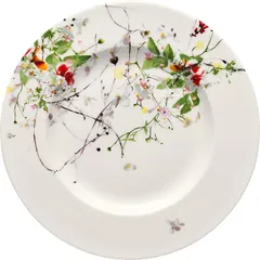 Plate with edge  bone porcelain  D=19cm  white