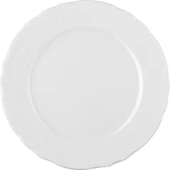 Тарелка «Флер Бьянко» мелкая фарфор D=31см белый