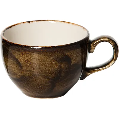 Чашка чайная «Крафт Браун» фарфор 228мл D=90/52,H=60мм коричнев.,бежев., Цвет: Коричневый, Объем по данным поставщика (мл): 228