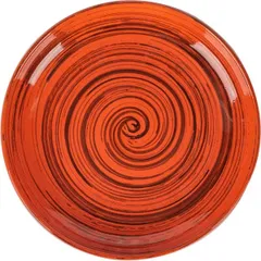 Small plate  ceramics  D=18cm  orange.