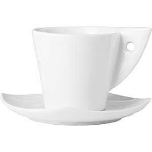 Блюдце кофейное «Элегант» фарфор D=110,H=15мм белый