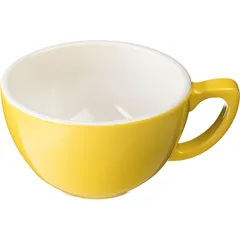 Coffee cup “Pur-Amor”  porcelain  300ml  D=110/60, H=65, L=140mm  yellow, white