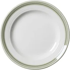 Plate “Bid Sage Wash”  porcelain  D=16.5 cm  white, green.