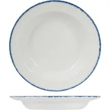 Deep plate “Blue Dapple”  porcelain  D=21.5 cm  white, blue